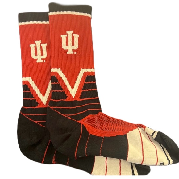 🚫SOLD TCK IU Indiana Hoosier Calf Length Socks - Picture 1 of 6